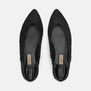 Zara tweed Flats
